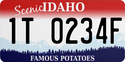 ID license plate 1T0234F