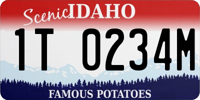 ID license plate 1T0234M