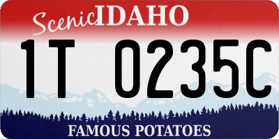 ID license plate 1T0235C