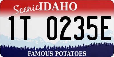 ID license plate 1T0235E