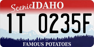 ID license plate 1T0235F