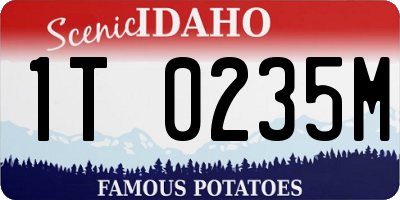 ID license plate 1T0235M