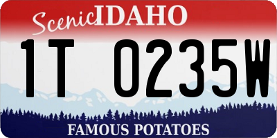 ID license plate 1T0235W