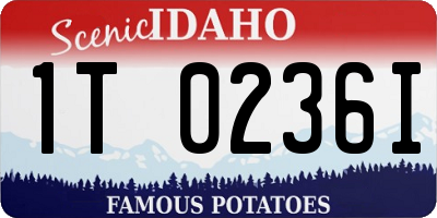 ID license plate 1T0236I