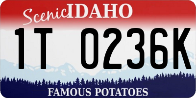 ID license plate 1T0236K