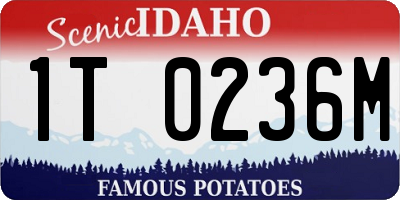 ID license plate 1T0236M