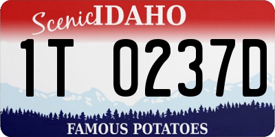 ID license plate 1T0237D