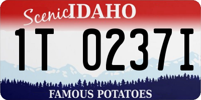 ID license plate 1T0237I