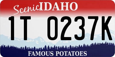 ID license plate 1T0237K