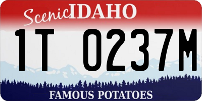 ID license plate 1T0237M
