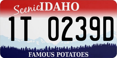ID license plate 1T0239D