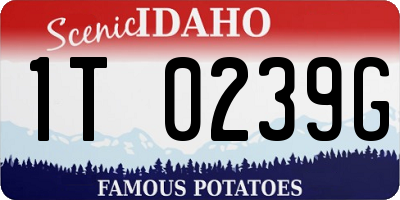ID license plate 1T0239G