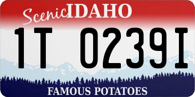 ID license plate 1T0239I