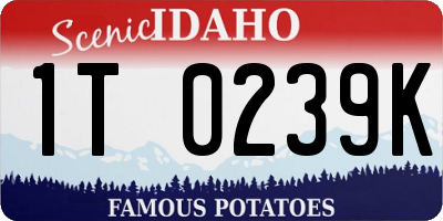ID license plate 1T0239K