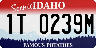 ID license plate 1T0239M