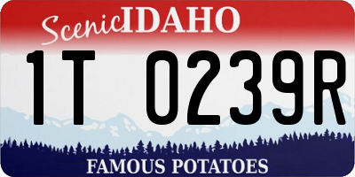 ID license plate 1T0239R