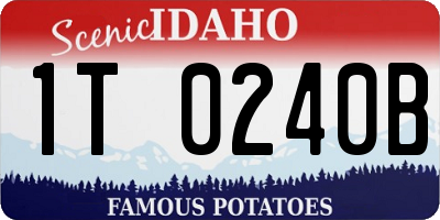 ID license plate 1T0240B