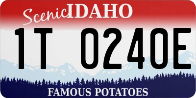 ID license plate 1T0240E