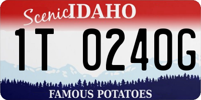 ID license plate 1T0240G