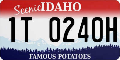 ID license plate 1T0240H