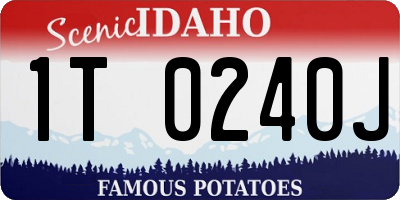 ID license plate 1T0240J