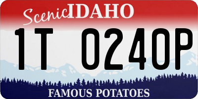ID license plate 1T0240P