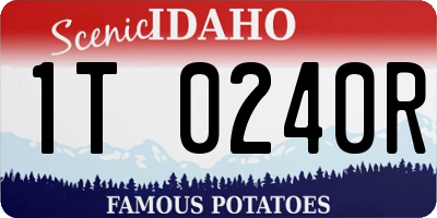 ID license plate 1T0240R