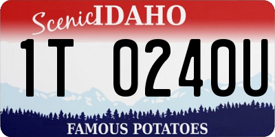 ID license plate 1T0240U