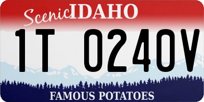 ID license plate 1T0240V