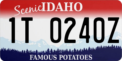 ID license plate 1T0240Z
