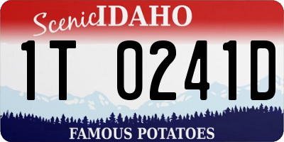 ID license plate 1T0241D