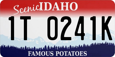 ID license plate 1T0241K