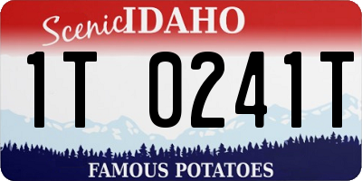 ID license plate 1T0241T