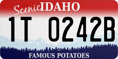ID license plate 1T0242B