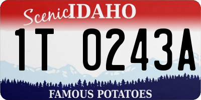 ID license plate 1T0243A