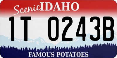 ID license plate 1T0243B