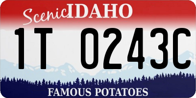 ID license plate 1T0243C