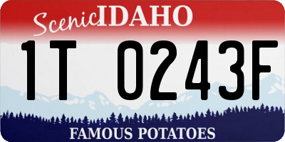 ID license plate 1T0243F