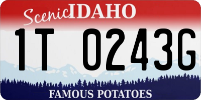 ID license plate 1T0243G
