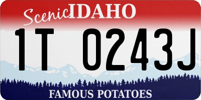 ID license plate 1T0243J