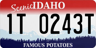 ID license plate 1T0243T