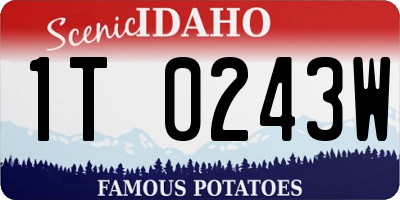ID license plate 1T0243W