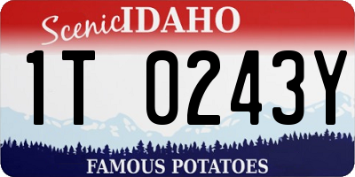 ID license plate 1T0243Y