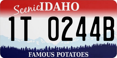 ID license plate 1T0244B