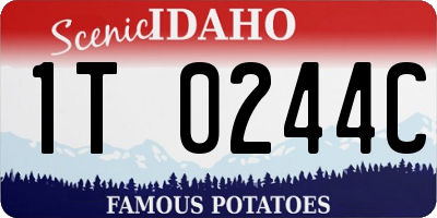 ID license plate 1T0244C