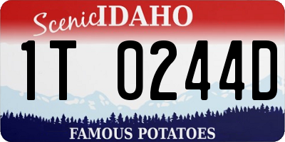 ID license plate 1T0244D