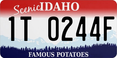 ID license plate 1T0244F