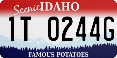 ID license plate 1T0244G