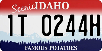 ID license plate 1T0244H