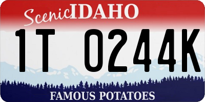 ID license plate 1T0244K